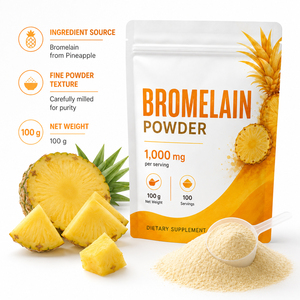 Poudre de Nattokinase, Curcumine, Quercétine et Bromélaïne de Haute Qualité, Biologique, en Vrac, 50000u/g, Supplément de Sélénium, 100g - Product Image 2