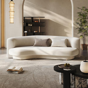 โซฟาผ้าสีครีมสไตล์<span class=keywords><strong>โม</strong></span><span class=keywords><strong>เดิ</strong></span><span class=keywords><strong>ร์</strong></span><span class=keywords><strong>น</strong></span>มิ<span class=keywords><strong>น</strong></span>ิมอล ดีไซ<span class=keywords><strong>น</strong></span>์โค้งม<span class=keywords><strong>น</strong></span>แบบวาบิซาบิ สำหรับ<span class=keywords><strong>ห้อง</strong></span><span class=keywords><strong>น</strong></span>ั่งเล่<span class=keywords><strong>น</strong></span>ขนาดเล็ก หุ้มด้วยหนังแท้และฟองน้ำ - Product Image 3