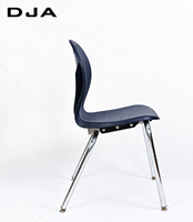 Chaise d'école moderne pliable en plastique avec pieds chromés pour salle de classe, gymnase, hôpital, maison, bureau, appartement - Vente en gros