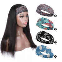 Vendeurs de perruques de cheveux vierges en gros, demi-perruque brésilienne de cheveux raides noirs 100%, perruques de bandeau tressé de différentes couleurs