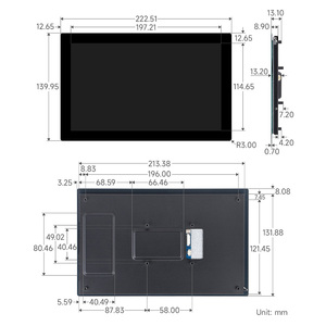 9inch DSI Capacitive Touch Display Wide <strong>Color</strong> Gamut 720 * 1280 IPS Panel Supports 10-Point Touch Toughened Glass Panel - Product Image 6