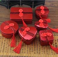 Vide coeur forme étain cookie mariage boîte à bonbons rond menthe cadeau boîtes cas métal faveur de mariage boîte en fer blanc pour cadeau