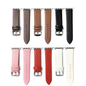 Correa de reloj de repuesto de cuero fino y delgado, correa de muñeca para <span class=keywords><strong>Apple</strong></span> iWatch Bands Series 9 8 7 6 5 4 3 2 1 SE <span class=keywords><strong>SE2</strong></span> - Product Image 2