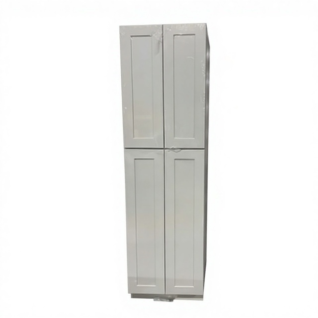 American Local Warehouse RTA Ready Made Solid Wood Modular Kitchen Cabinet Grey Shaker Painting US Kitchen Pantry Cabinet