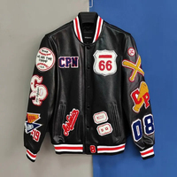 Vestes personnalisées pour hommes, style preppy, chaudes, hiver, manches de baseball, logo, tissu élégant