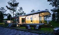 Maison conteneur modulaire moderne, livrée directement par le fabricant, pour projets hôteliers et de camping commerciaux.