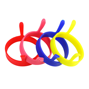 Lebensmittelechte Silikon-Eierpfanne mit Doppelgriffen, Runde Silikon-Eierpfanne, DIY Runder Eierbratring - Product Image 1