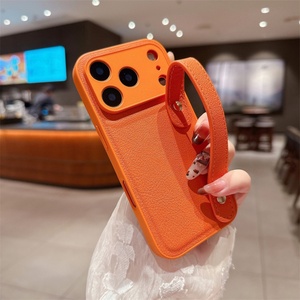 Funda de Cuero Premium de Color Sólido para Cámara de Teléfono, para iPhone 16, 15, 14 Plus, para iPhone 17 con Correa de Muñeca - Product Image 3