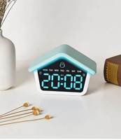 Jam Alarm Digital Cuckoo Penjualan Panas, Angka Besar, Penyesuaian Kecerahan Atmosfer, Kontrol Kecerahan Hari Libur (DST)