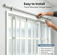 Porte pliante moderne en PVC anti-termites et anti-moisissures, design accordéon, pour salle de bain et cuisine - Écologique, tailles personnalisables