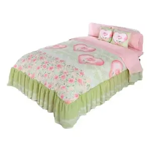 Couette double Kora en coton, taille matrimoniale, imprimée, style classique, pour toutes les saisons, literie pour la maison - Product Image 1