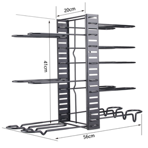 Organisateur de casseroles et poêles réglables à 5/8 niveaux pour l'organisation et le stockage de la cuisine avec 3 méthodes de bricolage - Product Image 6