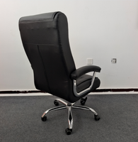 Chaise de bureau moderne en cuir, chaises de bureau à domicile de grande taille avec siège à ressort, chaises de bureau en cuir d'occasion