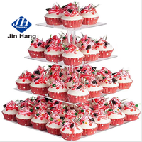 Support à gâteau miniature transparent personnalisé en acrylique plexiglas avec dôme pour mariage