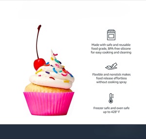 Moldes de Silicona Reutilizables Antiadherentes, Fáciles de Desmoldar, de Grado Alimenticio - Product Image 4