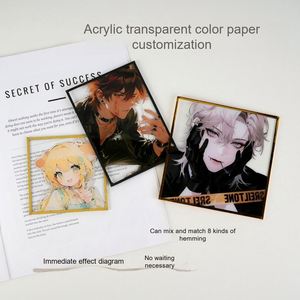 Tablero Shikishi de Acrílico Personalizado con Papel Holográfico Doble Flash para Mercancía de Anime DIY - Product Image 1