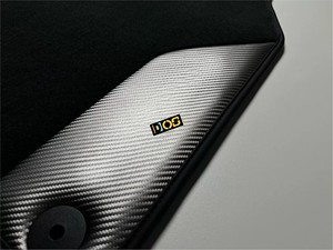 Tapis de sol de luxe noirs DOS avec côtés en fibre de carbone pour <span class=keywords><strong>Porsche</strong></span> 911 GT3, tapis de sol personnalisables avec emblème GT3 - Product Image 4