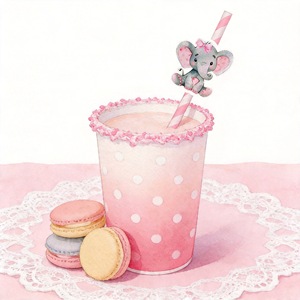Elephant Cake Sticks Party Decorations Disposable Fruit Sticks Cocktail Dessert Add Ons Cartoon Pattern - Product Image 1