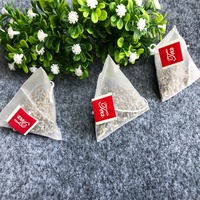 Prix usine triangulaire feuille transparente à base de plantes vert fleur noire sachet de thé Machine à emballer sachet de thé faisant la Machine 1-5 grammes