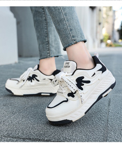 Patins à roulettes à quatre roues pour enfants, filles et garçons, avec roues cachées, patins à roulettes pour garçons, pour étudiants, roues en PU pour roller <span class=keywords><strong>derby</strong></span> - Product Image 5