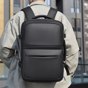 Tas bepergian pria, ransel kapasitas besar dapat disesuaikan, penutup ritsleting, tahan air Oxford 15 inci untuk bisnis luar ruangan - Product Image 4