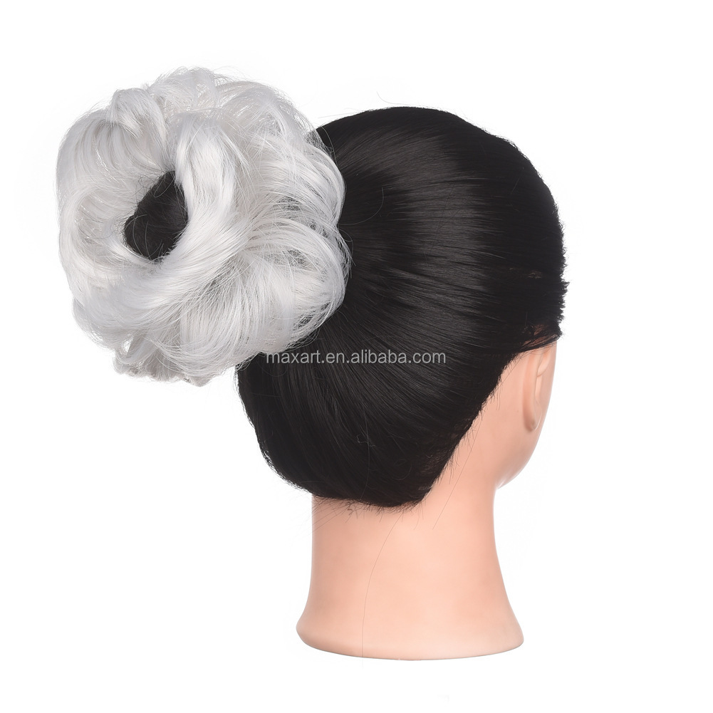 Декоративные накладные резинки для волос для женщин и девочек, удлинитель из синтетических волос в пучок, держатель для конского хвоста с эластичной резинкой