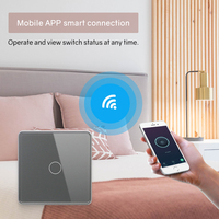 Tuya TYSH 4 Gang Eu Standard Interrupteur Intelligent Lumière Alexa Commande Vocale Tactile Mur de Verre Sans Fil Wifi Interrupteur Électrique