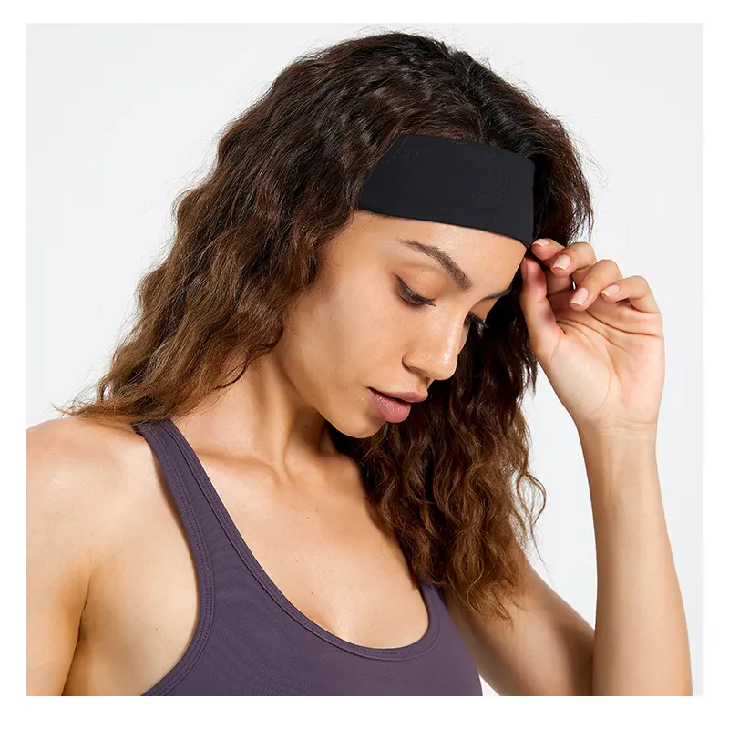 Men Sweatband Sports Headband Stretch Elastic Women Yoga Running Hair Band Men Outdoor Sport Headwrap Fitness Sports Safety