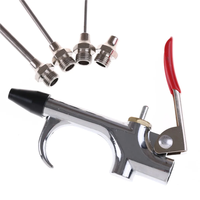 Ensemble de pistolet de soufflage de buse d'air Premium 5 pièces Connexion à 2 voies pour le gonflage et le dépoussiérage Kit de nettoyage pneumatique industriel