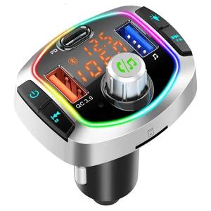 스테레오 자동차 핸즈프리 PD18W QC3.0 자동차 MP3 플레이어 Bluetooth5.0 어댑터