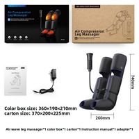 Masseur de jambes à compression d'air RS Relief avec fonction Shiatsu pour soulager les douleurs musculaires et les tensions – Bottes de massage à compression d'air
