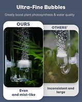 Diffuseur de CO2 4 en 1 pour plantes et poissons d'aquarium, atomiseur en acrylique transparent avec disque en céramique, compteur de bulles et ventouse