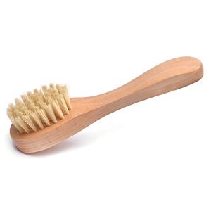 Spazzola per il viso di promozione all'ingrosso di colore naturale in legno e setola di cinghiale spazzola per la pulizia del viso - Product Image 3