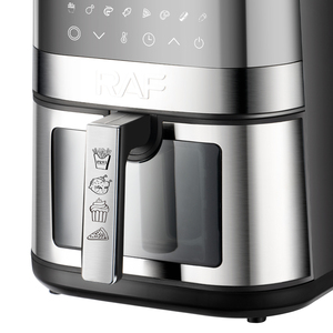Friteuse à <span class=keywords><strong>air</strong></span> RAF R.5277 5.0L 1400W avec écran tactile, commandes guidées, chauffage rapide, circulation d'<span class=keywords><strong>air</strong></span> à 360°, 80 à 200°C, 60 min, VDE, pour repas variés - Product Image 3