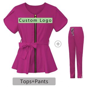 Breathable Cotton Medical Nurse Uniform Jogger Hot Sale Medical Scrubs Uniforms Women Scrub Uniform scrub <b>Sets</b> - Product Image 1