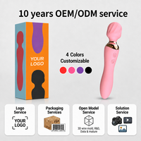 Masseur vibrant en silicone et chrome, 10 modes de vibration, stimulateur clitoridien et point G, jouets pour adultes pour femmes, CE RoHS