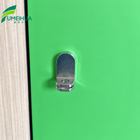 Casier d'étudiant compact en stratifié HPL assemblé, avec serrure électronique et à clé, étanche, ignifuge et durable pour les couloirs scolaires