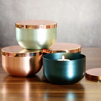 Support à bougie en aluminium pour la décoration intérieure, candélabre fait main, forme décorative antique, porte-bougie parfumée, pot à cire, bougie votive