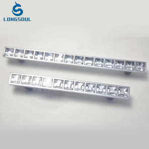 T Type Luxury Chrome <strong>Gold</strong> Color Diamond studded Wood Furniture Cabinet Door <strong>Crystal</strong> Handles - Product Image 6
