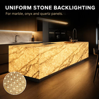 Lampe de plafond moderne de luxe en albâtre pour îlot de cuisine et table à manger, avec feuilles lumineuses flexibles pour éclairage LED rétroéclairé