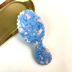 Cepillo para el Cabello de Acetato Fresco para Niñas, Diseño de Encaje YHJ, Dulce y Exquisito, con Logotipo de Marmoleado Encantador, Cepillo para el Cabello Personalizado, Portátil y Delicado - Product Image 6