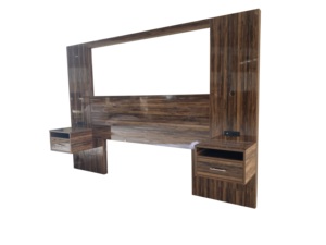 Meuble d'hôtel commercial 2026 : Unité de tête de lit combinée avec tables de chevet intégrées et prise électrique <span class=keywords><strong>pour</strong></span> projets hôteliers - Product Image 5