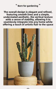 Flower Pot Household <b>Plastic</b> Simple High-end <b>Large</b>-caliber Factory Direct Sales Extra <b>Large</b> Thickened Balcony Living Room Green - Product Image 2