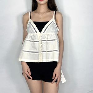 Nouvelle veste décontractée pour femmes à col halter, en tissu de lin et coton, style chemise - Product Image 3
