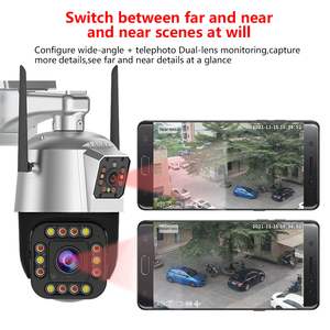 Telecamera di sicurezza esterna Wireless a doppia lente da 2mp rilevazione di movimento sicurezza Wifi Bullet PTZ Speed Dome Camera Ptz Ip Camera - Product Image 4