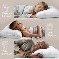Oreiller de luxe de qualité hôtelière, alternative au duvet, doux, respirant, offrant un soutien optimal, hypoallergénique, pour toutes les saisons