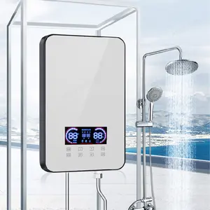 Échantillon gratuit 5500w maison mur bas prix salle de bain geyser portable pour salle de bain chauffe-eau électrique sans réservoir