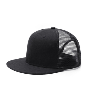Casquette de Camionneur Décontracté Solide Snapback Maille Casquettes Visière Plate Acrylique Mech Chapeau Chapeaux - Product Image 4