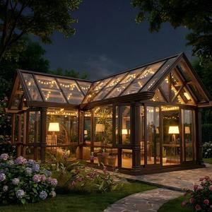 Estructura de Solárium de Aluminio Personalizada, Opcional con Forma de Domo Circular o Techo a Dos Aguas Estándar, con Vidrio de Baja Emisividad - Product Image 5