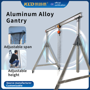 Grue à portique en aluminium avec cadre de base stabilisé Palan électrique de déplacement - Product Image 3